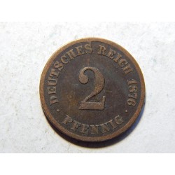 Germany Empire 2 Pfennig 1876 C XF č10206
