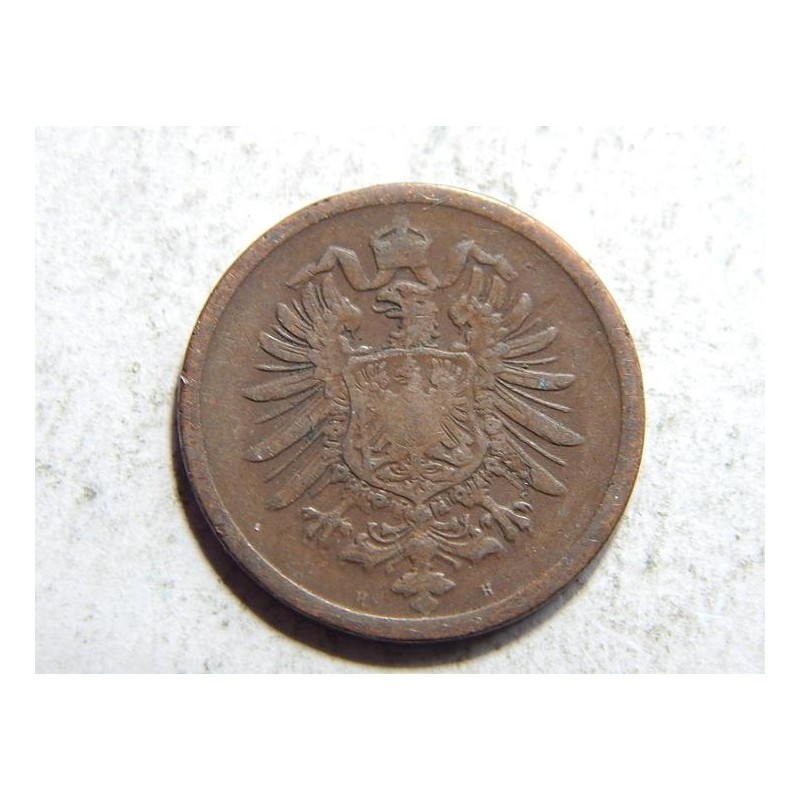 Germany Empire 2 Pfennig 1876 H VF č10384 Germany Empire 2 Pfennig 1876 H VF č10384