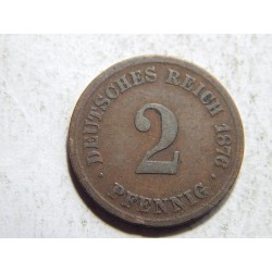 Germany Empire 2 Pfennig 1876 H VF č10384