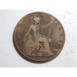Great Britain 1 Penny 1908 F-VF č12340