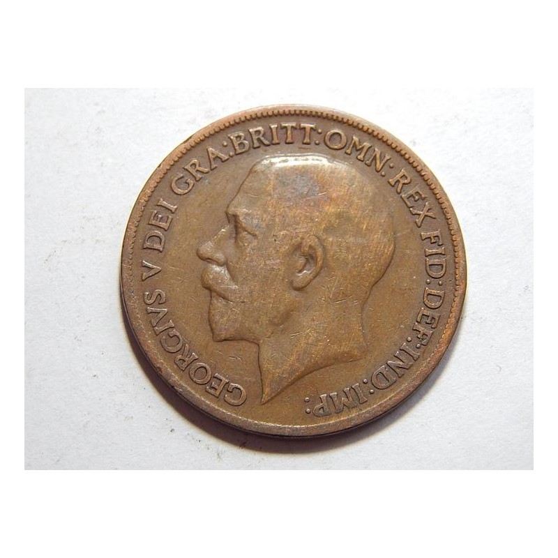 Great Britain 1 Penny 1920 VF č11730 Great Britain 1 Penny 1920 VF č11730