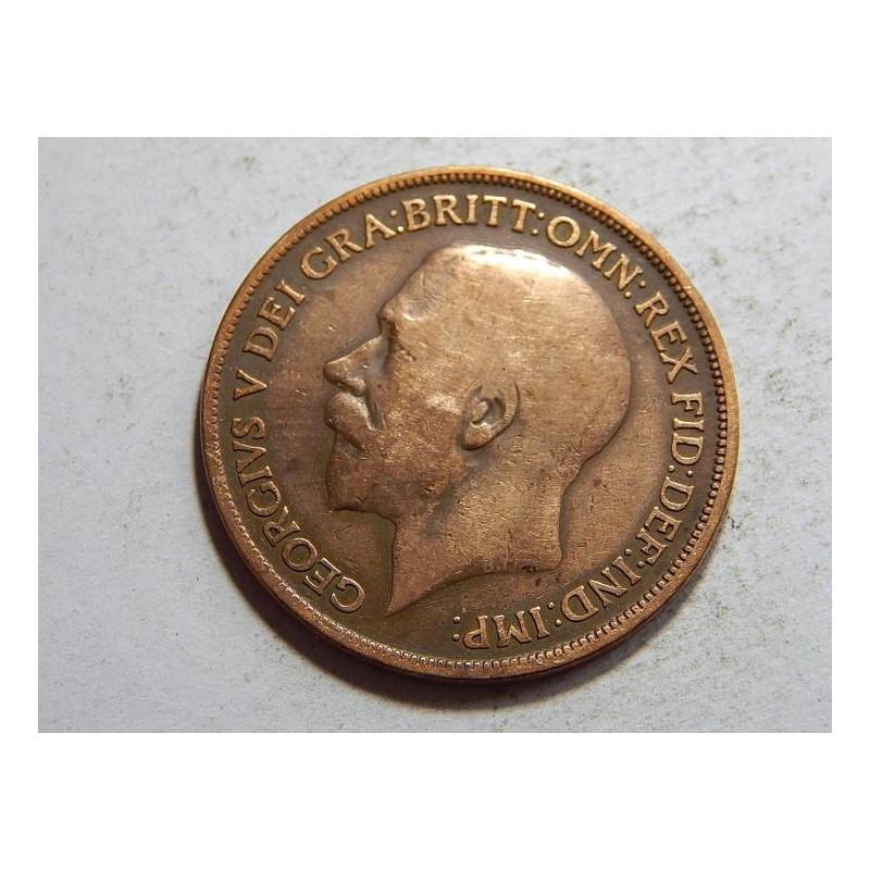 Great Britain 1 Penny 1915 F-VF č12604 Great Britain 1 Penny 1915 F-VF č12604