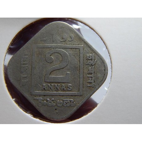India 2 Annas 1925 tečka Bombay F-VF č00514