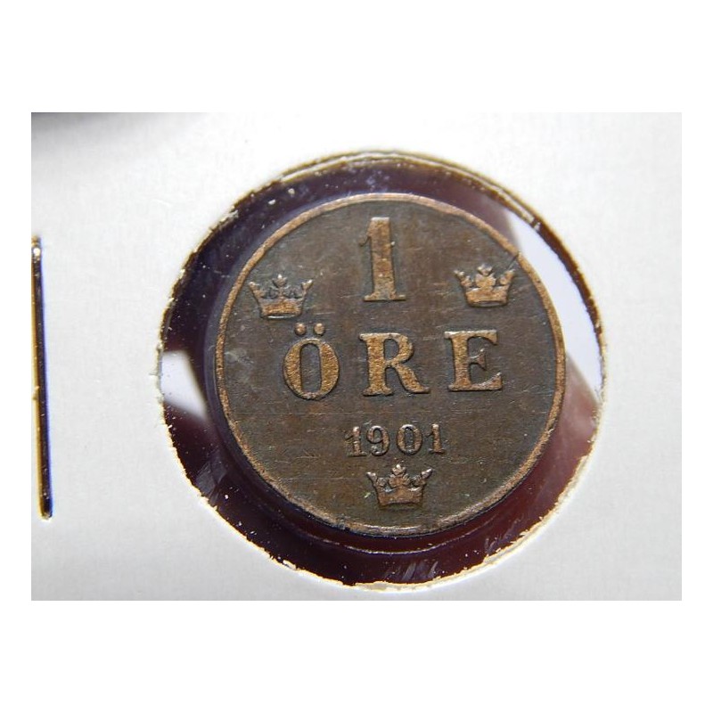 Sweden 1 Öre 1901 XF č00606 Sweden 1 Öre 1901 XF č00606