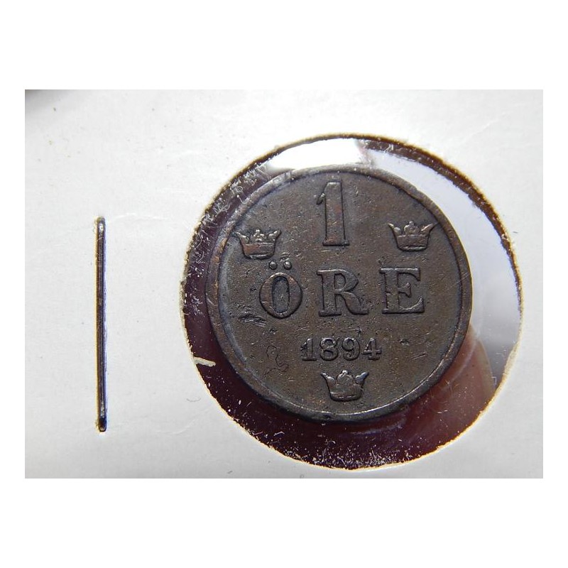 Sweden 1 Öre 1894 RR F-VF č00610 Sweden 1 Öre 1894 RR F-VF č00610