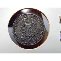 Sweden 1 Öre 1917 Fe XF č00543