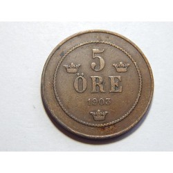 Sweden 5 Öre 1903 RR XF č11571