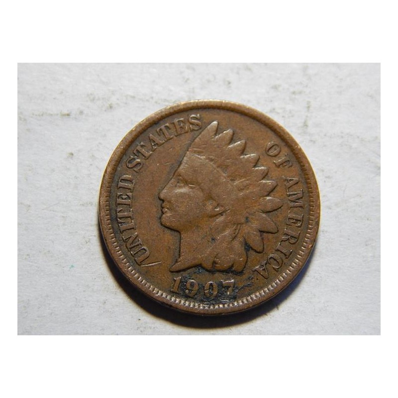 USA 1 Cent 1907 indian VF-XF č10112 USA 1 Cent 1907 indian VF-XF č10112