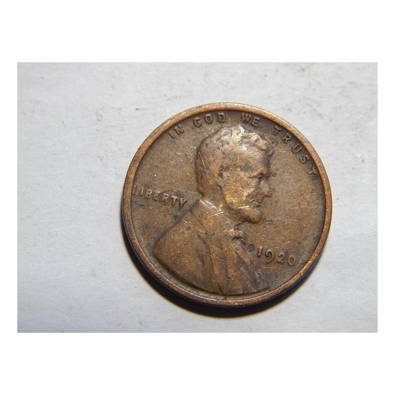 USA 1 Cent 1920 VF-XF č10102 USA 1 Cent 1920 VF-XF č10102
