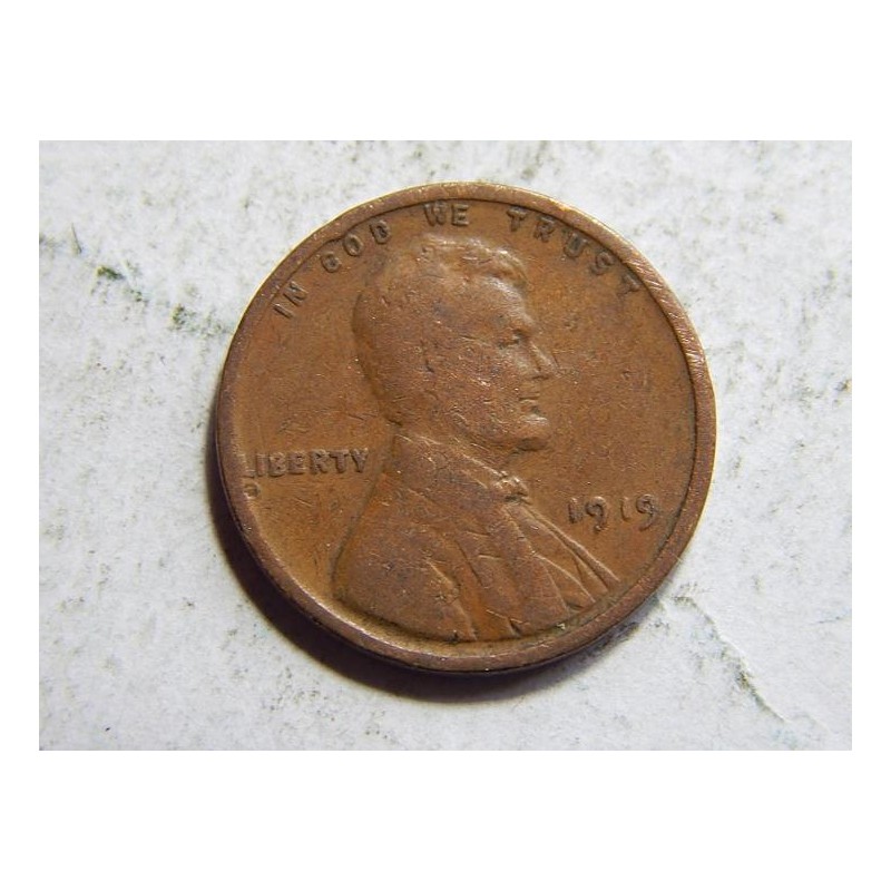 USA 1 Cent 1919 VF č10480 USA 1 Cent 1919 VF č10480