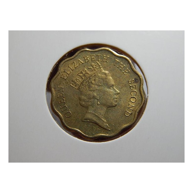 Hong Kong 20 Cents 1990 XF č00447 Hong Kong 20 Cents 1990 XF č00447