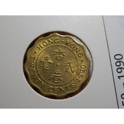 Hong Kong 20 Cents 1990 XF č00447
