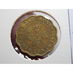 Hong Kong 20 Cents 1980 XF č00444