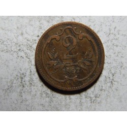 František Josef I. 2 Heller 1897 VF-XF č21041