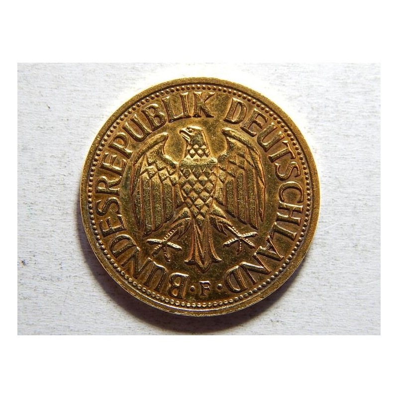 Německo BRD pozlacená 1 Mark 1950 F UNC č24477 Německo BRD pozlacená 1 Mark 1950 F UNC č24477