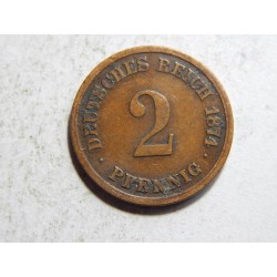 Germany Empire 2 Pfennig 1874 E XF č10363