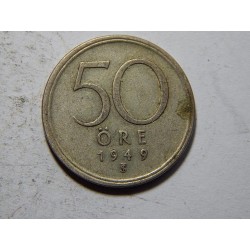 Švédsko 50 Öre 1949 TS Ag XF č28911
