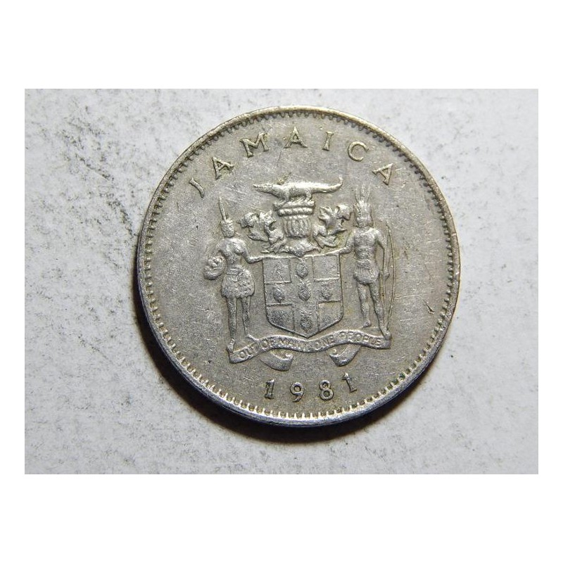 Jamajka 10 Cents 1981 XF č38865 Jamajka 10 Cents 1981 XF č38865