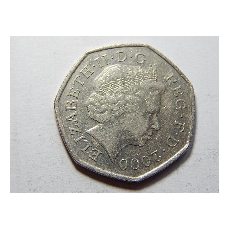 Anglie 50 Pence 2000 public Libraries XF č21912 Anglie 50 Pence 2000 public Libraries XF č21912