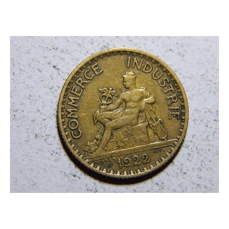 Francie 1 Franc 1922 XF č11459 Francie 1 Franc 1922 XF č11459