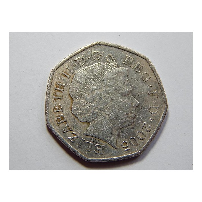 Anglie 50 Pence 2005 Saxon VF č31677 Anglie 50 Pence 2005 Saxon VF č31677