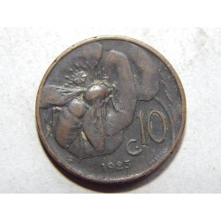 Itálie 10 Centesimi 1923 F-VF č20102 