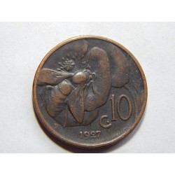 Itálie 10 Centesimi 1927 XF č12031 