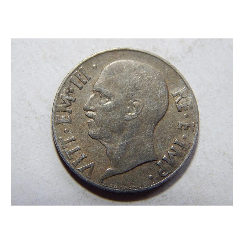 Itálie 20 Centesimi 1940 magnetická, vroubkovaná hrana XF č20049 Itálie 20 Centesimi 1940 magnetická, vroubkovaná hrana XF č20049