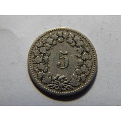 Švýcarsko 5 Rappen 1906 B R VF č11496 