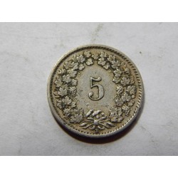 Švýcarsko 5 Rappen 1919 B VF č11045 