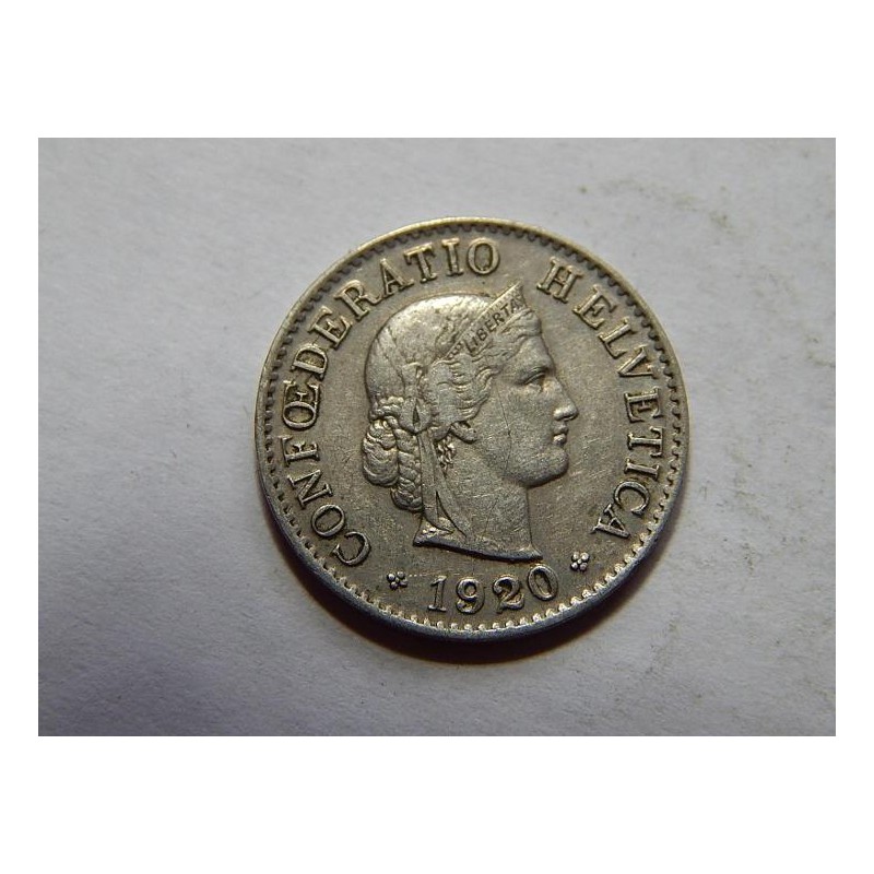 Švýcarsko 5 Rappen 1920 B XF č11056 Švýcarsko 5 Rappen 1920 B XF č11056