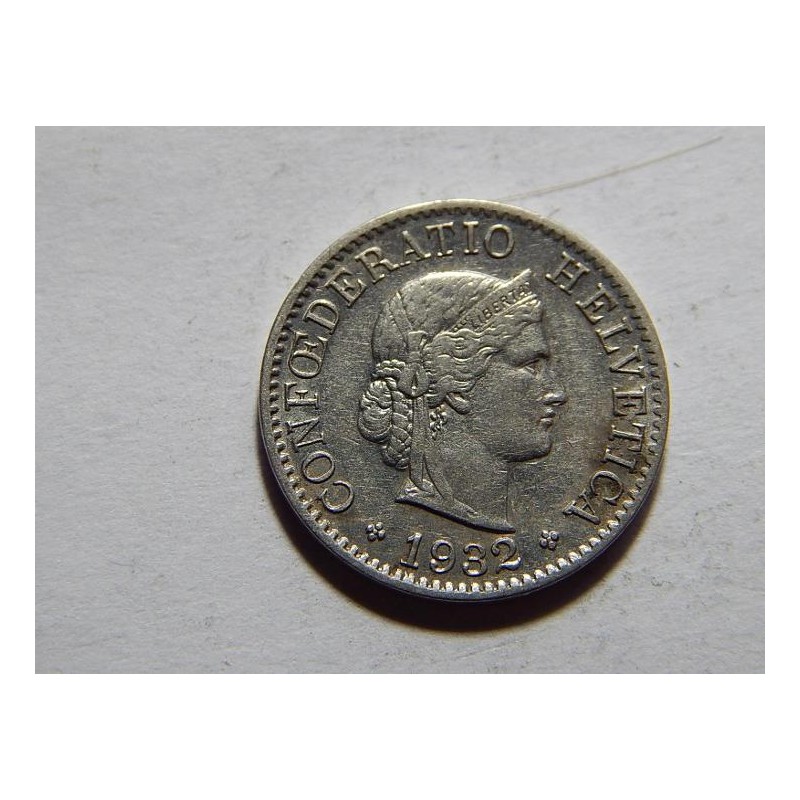 Švýcarsko 5 Rappen 1932 B XF č11127 Švýcarsko 5 Rappen 1932 B XF č11127