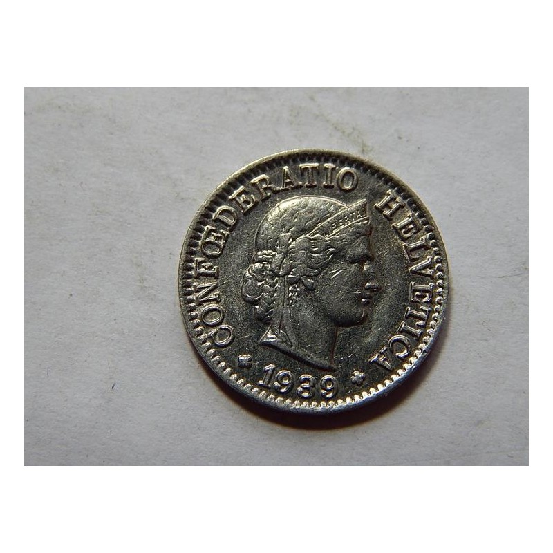 Švýcarsko 5 Rappen 1939 B XF č10995 Švýcarsko 5 Rappen 1939 B XF č10995