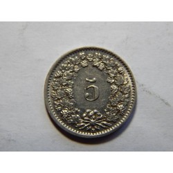 Švýcarsko 5 Rappen 1938 B RR XF č11307
