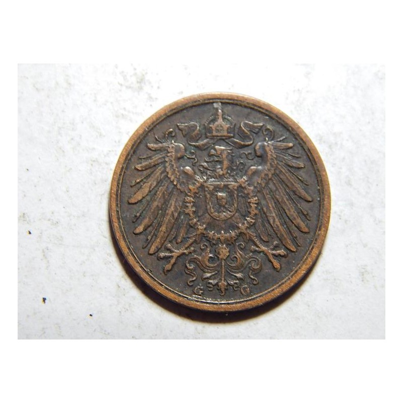 Německo Císařství 2 Pfennig 1908 G RR XF č38501 Německo Císařství 2 Pfennig 1908 G RR XF č38501