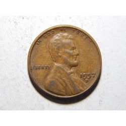 USA 1 Cent 1957 D XF č30378