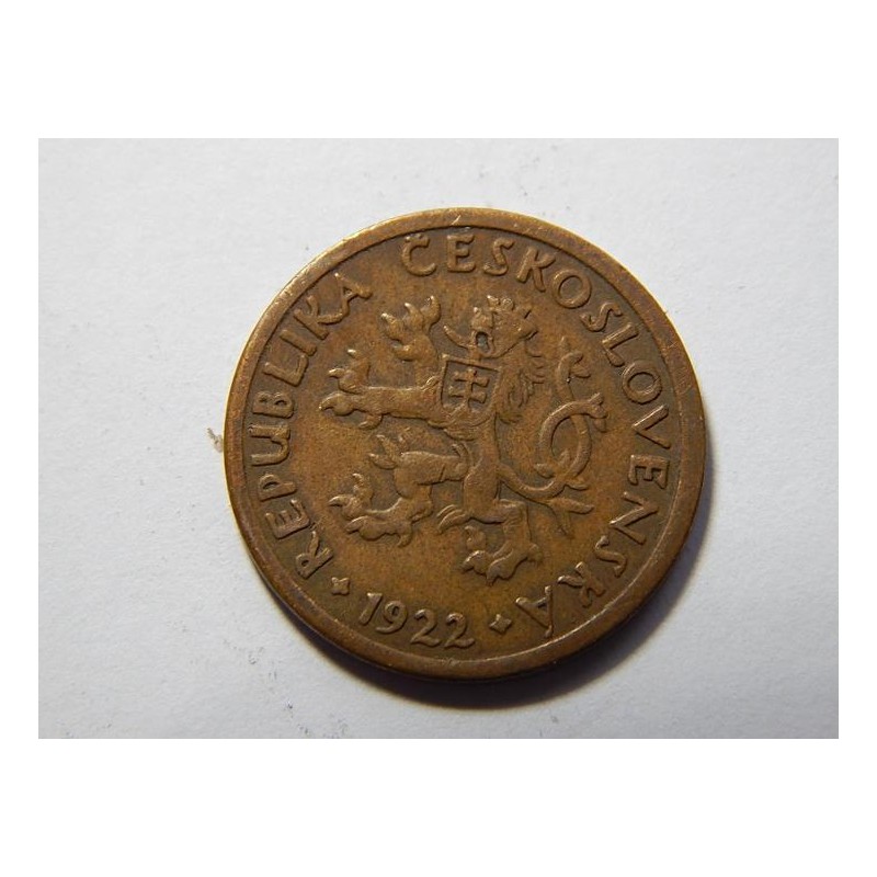 Československo 10 Haléřů 1922 XF č20423 Československo 10 Haléřů 1922 XF č20423