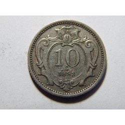František Josef I. 10 Heller 1893 XF č20535 