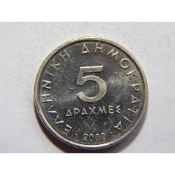 Řecko 5 Drachma 2000 XF-UNC č20123  