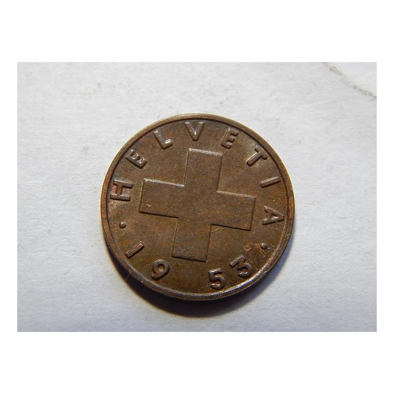 Švýcarsko 1 Rappen 1953 B UNC č11363 Švýcarsko 1 Rappen 1953 B UNC č11363