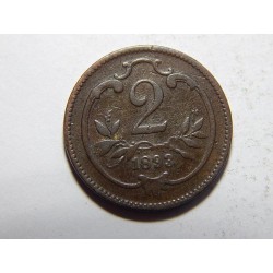 František Josef I. 2 Heller 1893 VF č20644  