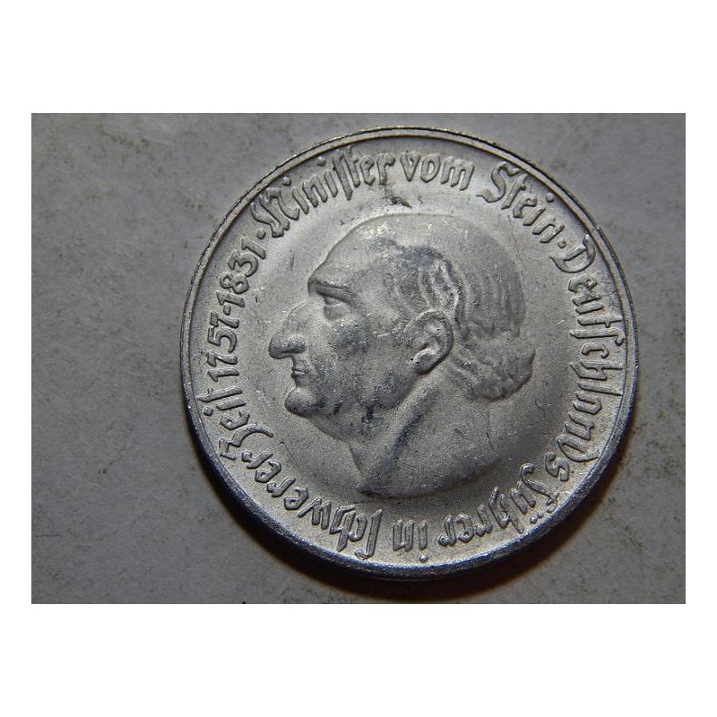 Německo Westfalen 1 Mark 1921 vom Stein XF-UNC č00698 Německo Westfalen 1 Mark 1921 vom Stein XF-UNC č00698