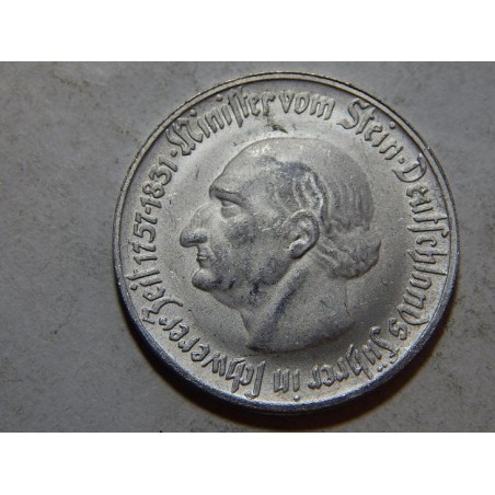 Německo Westfalen 1 Mark 1921 vom Stein XF-UNC č00698
