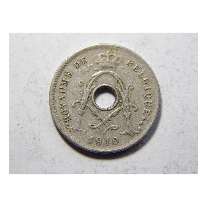 Belgie F. legenda 5 Centimes 1910 XF č37475 Belgie F. legenda 5 Centimes 1910 XF č37475