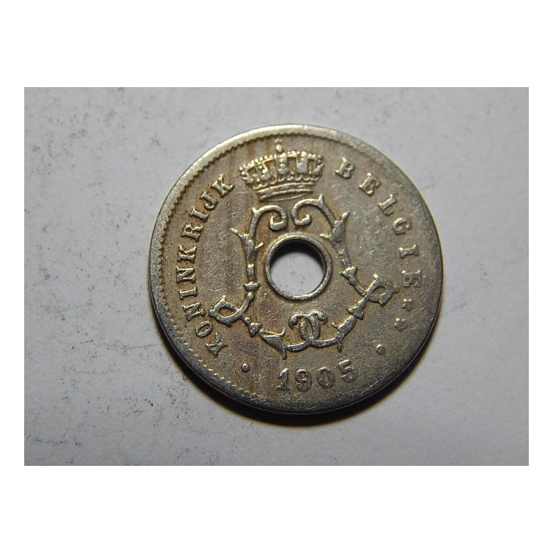 Belgie N. legenda 5 Centimes 1905 VF-XF č37567 Belgie N. legenda 5 Centimes 1905 VF-XF č37567
