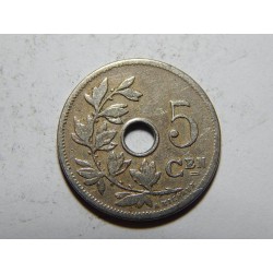 Belgie N. legenda 5 Centimes 1905 VF-XF č37567 