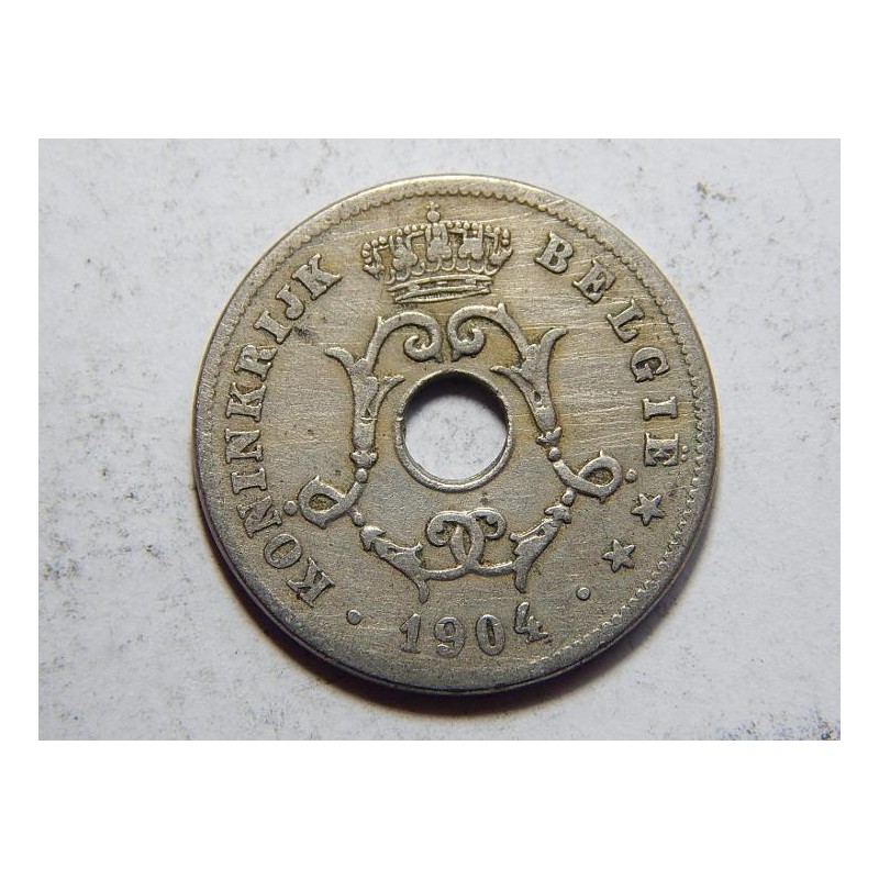 Belgie N. legenda 10 Centimes 1904 VF č37133 Belgie N. legenda 10 Centimes 1904 VF č37133