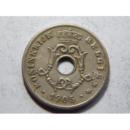 Belgie N. legenda 10 Centimes 1905 XF č37482 