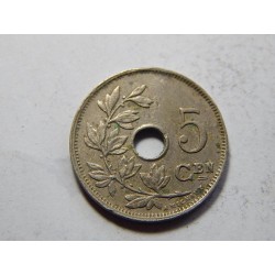 Belgie N. legenda 5 Centimes 1927 VF-XF č37416 
