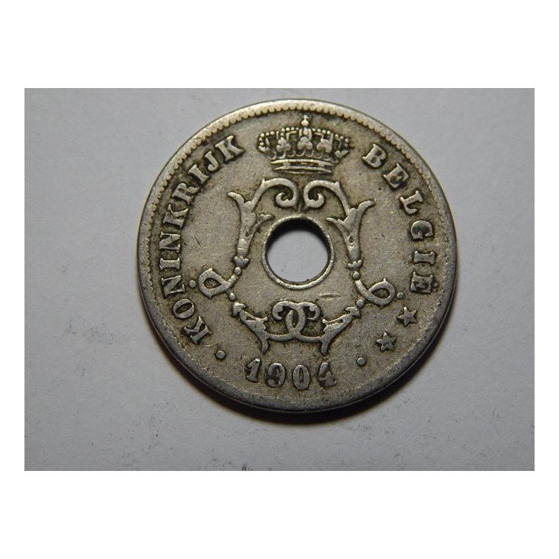 Belgie N. legenda 10 Centimes 1904 VF-XF č37486 Belgie N. legenda 10 Centimes 1904 VF-XF č37486